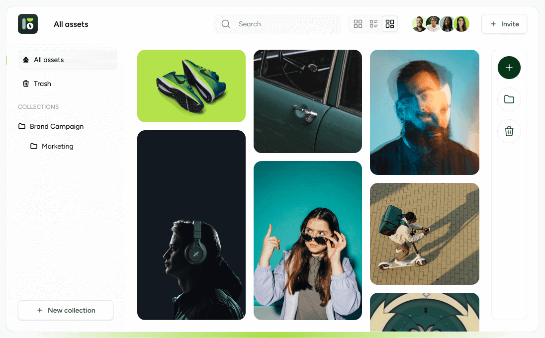 Campaign dashboard showing influencer management and performance analytics